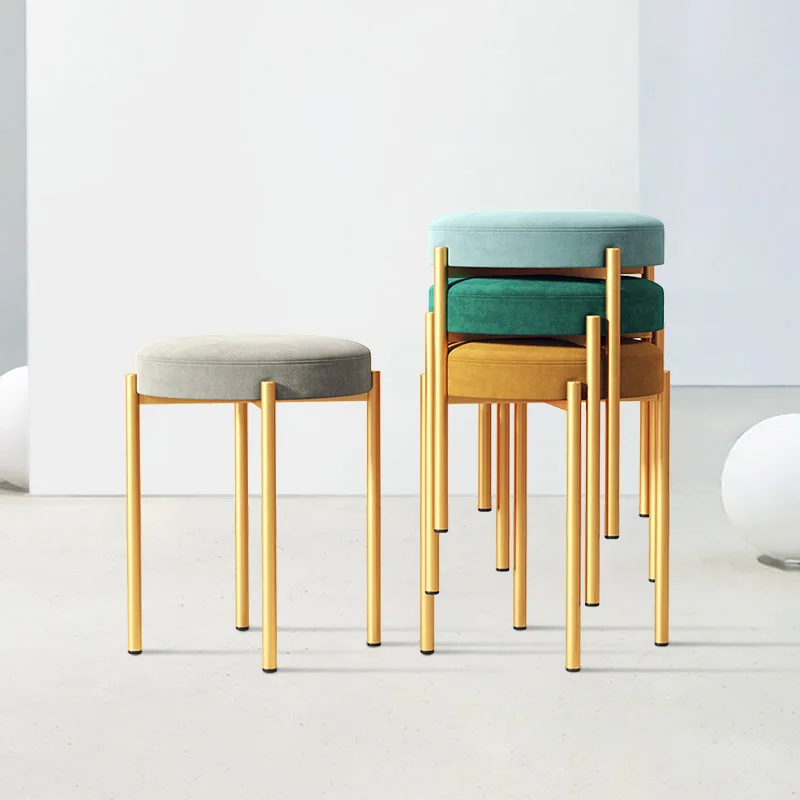 

Dining Chairs Golden Northern Europe Small Stool 8Colors Living Room Chair Dining Chaise сђля для соловой 